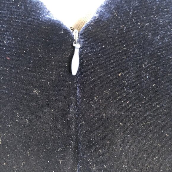 Vintage Scott McClintock Velvet Maxi Dress Womens 8 Navy Blue Velour Y2K Formal - Picture 14 of 16